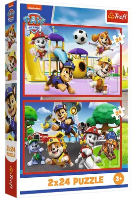 Zdjęcie produktu dla Zestaw puzzli Paw Patrol, 2 x 24 elementy do zabawy