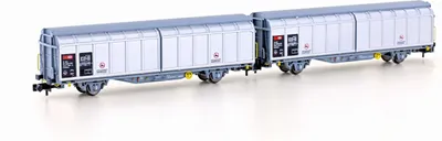Produktbild von Hobbytrain N 2er Set Schiebewandwagen Hbbillns SBB, Ep.VI 24660
