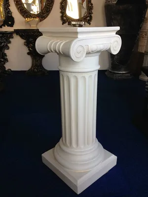 Produktbild von Säule Mäander Style Dekosäule 85cm Griechische Antik Säule Barock Rokoko Podest Handbemalt
