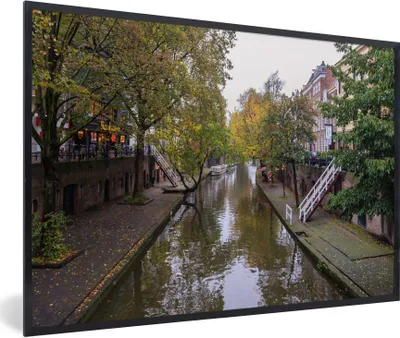 Produktbild von MuchoWow® Gerahmtes Poster Wasser - Pflanzen - Utrecht 90x60 cm - Poster mit Schwarzem Bilderrahmen Wandposter Rahmen Foto Bilder - Fotorahmen - Foto-Plakat