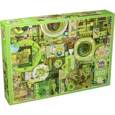 Produktbild von COBBLE HILL Puzzle Farben des Regenbogens: Grün 1000 Teile