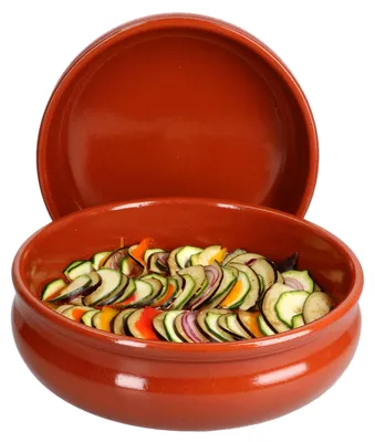 Produktbild von MamboCat 2x Cazuela Schale Berlin bauchig Tonware Ø 24 cm Größe XL Mediterran