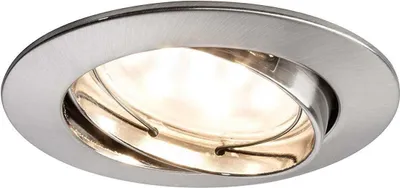 Produktbild von Paulmann Premium Einbauleuchten Set Coin klar rund schwenkbar LED 1x6,8W 2700K 230V 51mm Eisen gebürstet/Alu Zink