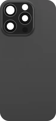 Produktbild von Clappio, Ersatz Akkuabdeckung iPhone 16 Pro mit Kleber, Schwarz
