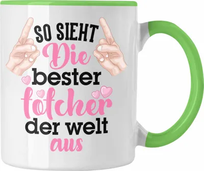 Produktbild von Trendation - Tochter Geschenk Tasse Pink Vater Mama Geschenk für Töchter Spruch Beste Tochter Kaffeetasse (Grün)