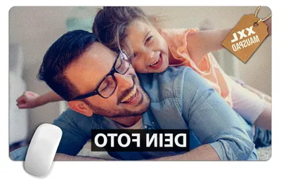Produktbild von XXL-Mousepad mit individuellem Foto und Text gestalten - Gaming Pads, Schreibtischunterlage, personalisierte Geschenke für Gamer, Geschenk für Freunde, Büro | Großes Mousepad 600 x 350 mm