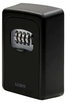 Produktbild von Keeper SEG114 Schlüsselsafe mit Zahlenschloss | Schlüsselsafe | sicher und robust, für den Außenbereich, mit Code, Schlüsselaufbewahrungsbox, Schwarz