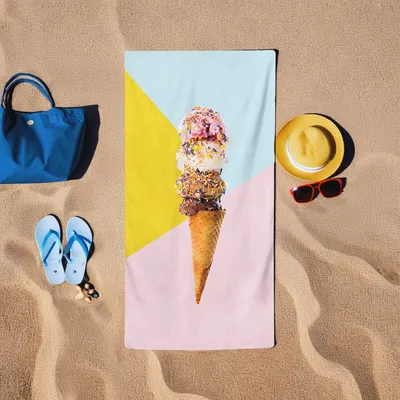 Produktbild von Mijolnir, Dondurma, Strandtuch, Mehrfarbig, 60 % BAUMWOLLE / 40 % POLYESTER, 75 x 150 cm