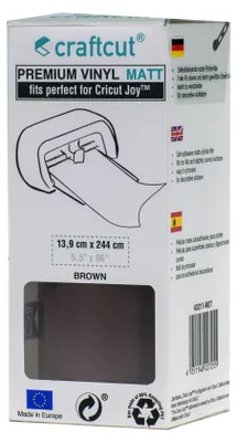 Produktbild von craftcut® Premium Plotterfolie matt 07 BROWN 13,9 x 244 cm