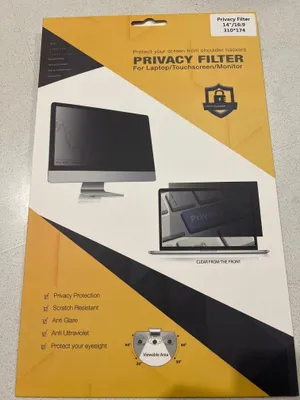 Produktbild von 3M PF140W1B, 35,6 cm (14"), 16:10, Laptop, Rahmenloser Blickschutzfilter, Privatsphäre, Anti-blue, Anti-Glanz