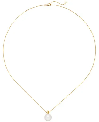 Produktbild von Collier Halskette mit Süßwasser Perle Anhänger aus 750 Gold Gelbgold 42-45cm