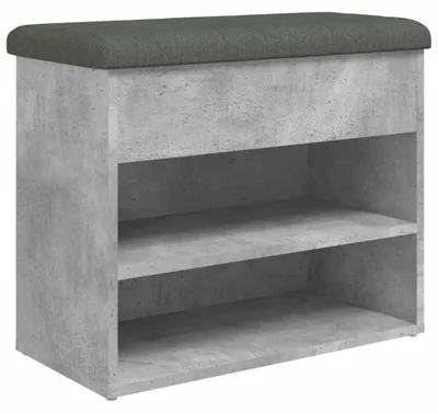 Obrázok produktu pre vidaXL Lavica na topánky betónová sivá 62x32x50 cm materiál na báze dreva