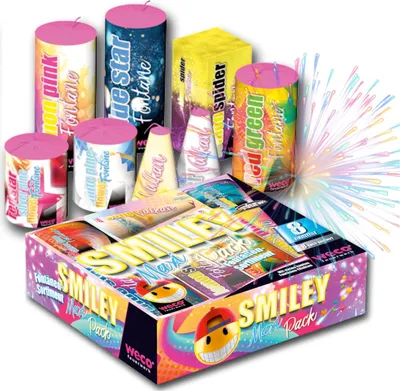 Zdjęcie produktu dla Zestaw Smiley XXL - Sylwester - Fajerwerki - Fajerwerki młodzieżowe