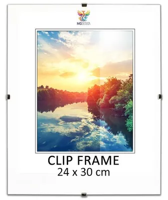 Obrázek produktu pro MG Design, rámeček na fotografie 24 x 30 cm – rámeček bez rámu s akrylovým sklem a zadní stranou z HDF – vhodný pro fotografie, plakáty a puzzle, lze umístit vertikálně i horizontálně