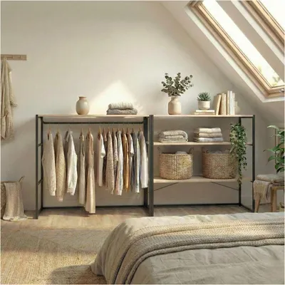 Produktbild von 2er-Set modulare Dachboden-Kleiderständer 200x85cm KADRA
