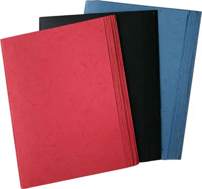 Image de 30x Olympia Pochettes thermorelieuses A4, 3mm pour 30 feuilles, bleu, noir, rouge