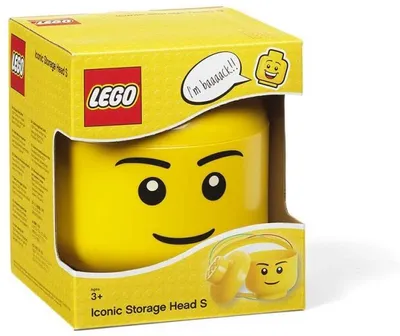 Produktbild von LEGO Storage Head "Boy", mini (gelb)