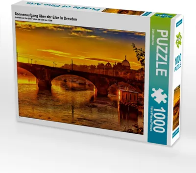 Produktbild von Calvendo Sonnenaufgang über der Elbe in Dresden 1000 Teile Puzzle quer 640x480mm, Meutzner Dirk; 7279933