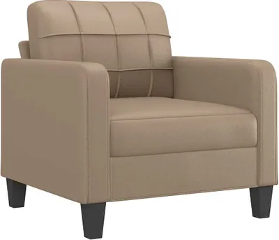 Produktbild von vidaXL Sessel Cappuccino-Braun 60 cm Kunstleder