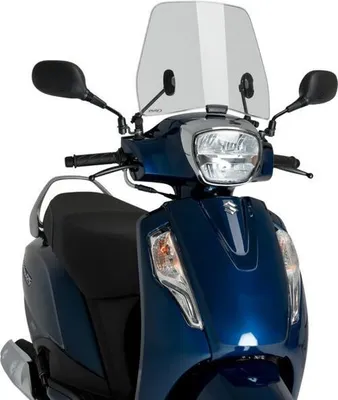Zdjęcie produktu dla PUIG 21689H Szyba przednia do skutera Trafic pasuje do SUZUKI ADDRESS 125i E5 Przyciemniana