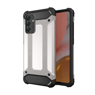 Produktbild von Hybrid Armor gepanzerte Hybrid-Hülle Samsung Galaxy A72 4G Silber