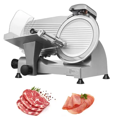 Immagine prodotto di Macchina per affettare la carne - Affettatrice per carne - Macchina da taglio - Affettatrice per pane - Elettrica - Lame in acciaio inossidabile da 10 pollici
