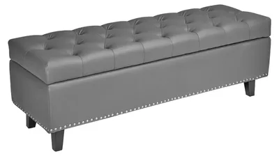 Produktbild von VEVOR Sitzbank Ottomane (415 x 1305 x 440 mm) aus Kunstleder mit Holzbeinen & Stau