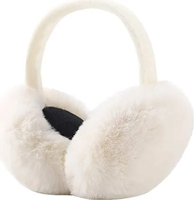 Produktbild von Winter Ohrenwärmer, Winter Ohrenschützer Faltbare Abnehmbar Waschbar Plüsch Ohrenschützer warme Kälteschutz Kalte Winterzubehör Outdoor Ohrenmuscheln，Weiß