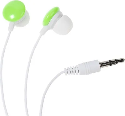 Produktbild von ViVanco™Farbe Knospen Kopfhörer verkabelt In-Ear-Musik Grün, Weiß