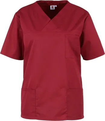 Produktbild von beb Basic Kasack Uni Kurzarm Weinrot XS