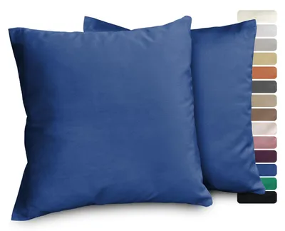 Produktbild von Beautex Samt Premium Kissenhüllen 2er Set, Kissenbezug Sofa- und Dekokissen,Royalblau,45x45cm