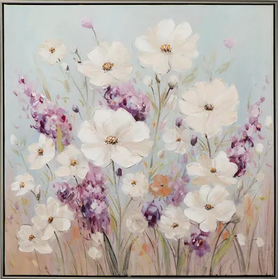 Produktbild von ArtUniverse Leinwandbild Sommerblumen I 72,5 x 72,5 cm