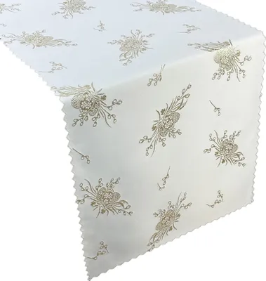 Produktbild von Zweiseitige Fleckenresistente Tischtuchläufer Ostern 1157 Ostereier Gold 40x140 cm