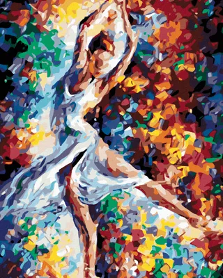 Image de Zuty - Peinture par numéros - DANSEUSE EN COULEURS, 40 x 50 cm, sans cadre et sans toile tendue