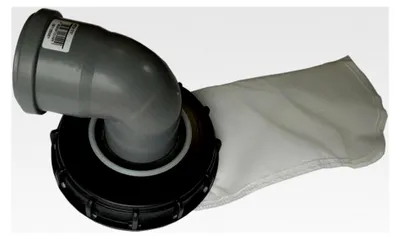 Produktbild von IBC Deckel Filter Set Nylon mit Deckel für Regenwassertank IBC 1000 Liter (Deckel 160mm Ø 87,5° HT- Bogen DN75)