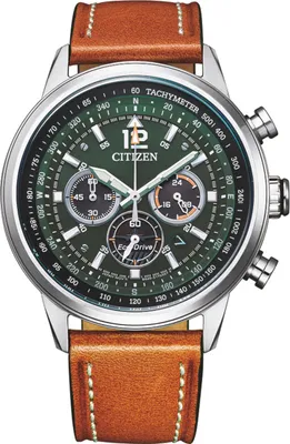 Produktbild von Citizen CA4470-15X Eco-Drive Solar Herren-Chronograph Braun/Grün