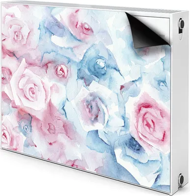 Produktbild von Magnet Radiator Magnet Mat Heizkörper Heizung Verkleidung Abdeckung 90x60 cm  - Pastell, Blumen