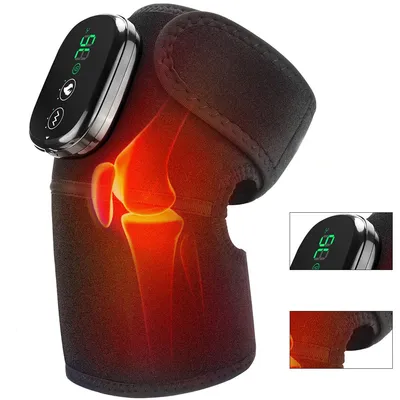 Produktbild von Massagegerǎte, Kniemassagegerät mit Wärme und Vibration, Heizkissen für Knie, Schulter und Ellenbogen, beheizte Kniebandage bei Arthritis mit Massage