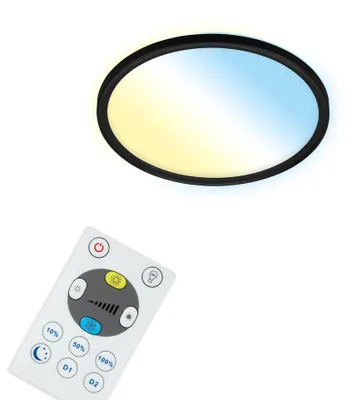 Produktbild von LED Panel Smart WiFi Bluetooth dimmbar CCT 18W schwarz Kunststoff Briloner