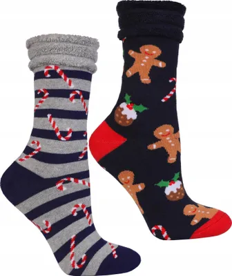 Produktbild von Weihnachtssocken Frottee Weihnachtssocken GESCHENK 2er-Pack MORAJ 35-38