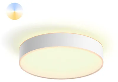 Zdjęcie produktu dla Philips Hue White ambiance Łazienkowa lampa sufitowa Devere M, Inteligentne światło sufitowe, Bluetooth/Zigbee, Biały, LED, Metal, Niewymienialne źródło światła