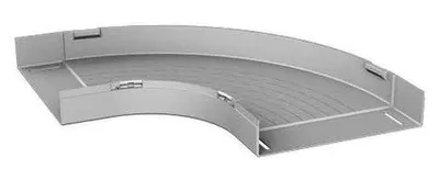 Flache Kurve 90°, grau, 60x75 mm, 2 Stück