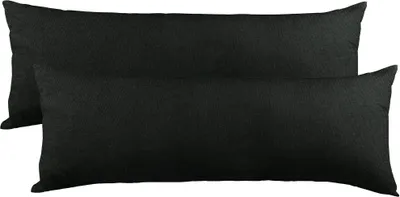 Zdjęcie produktu dla Zestaw dwóch poszewek Active, 40 x 145 cm, czarne, bawełna dżersejowa, zamek błyskawiczny