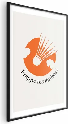 Produktbild von Posterpapier Poster - Shuttlecock Against the Orange Sun 21x30 cm Abstrakt i-B-10057-ao-a