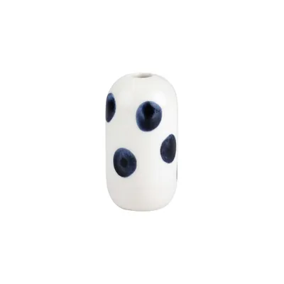 Produktbild von Tintenblau Kleine Vase "Punkte"