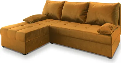 Produktbild von Masseno Ecksofa RITA mit Schlaffunktion L-Form, Sofa mit Bettkasten, Wohnzimmersofa, Couch, Soffa, Bettsofa, Couchgarnitur- Orange, KRONOS 01