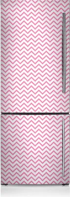 Produktbild von Kühlschrankmagnete Kühlschrank Magnetfolie Magnete Küche 60x180 cm - Rosa Zickzacks.