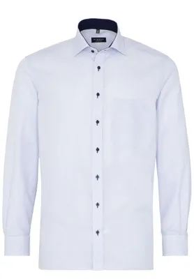 Produktbild von Eterna - Modern Fit - Bügelfreies Herren Extra-Langarm Hemd (68cm), Struktur (4671 X14P), Größe:48, Farbe:Hellblau (11)