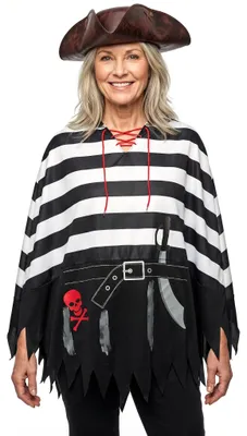 Produktbild von Piratin Poncho - Halloween Kostüm für Damen