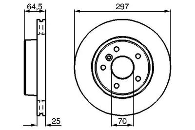 Produktbild von 2x BOSCH VORNE Bremsscheibe für LAND ROVER Range Rover II (P38A)